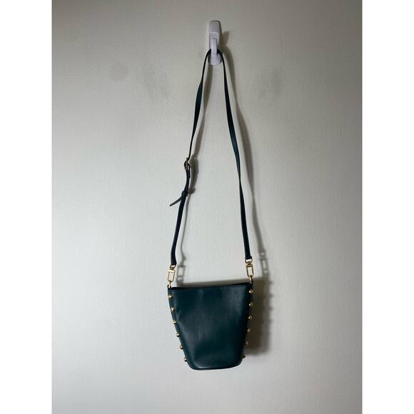 Flynn Dark Green Studded Handbag - Picture 8 of 8